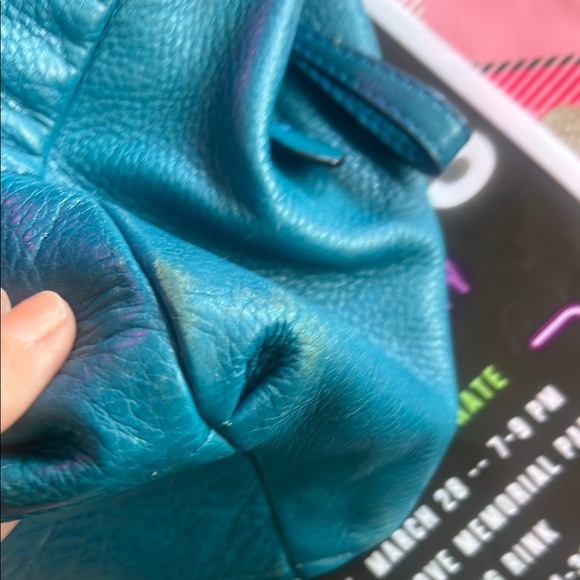 Coach Teal Leather Hobo Bag with Supple Texture - Picture 6 of 10